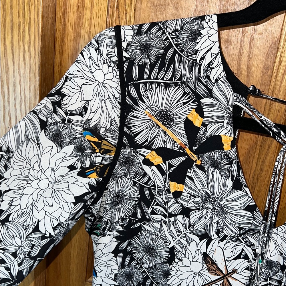 Sam Edelman Long Sleeve Firefly Print Dress - Picture 4 of 12